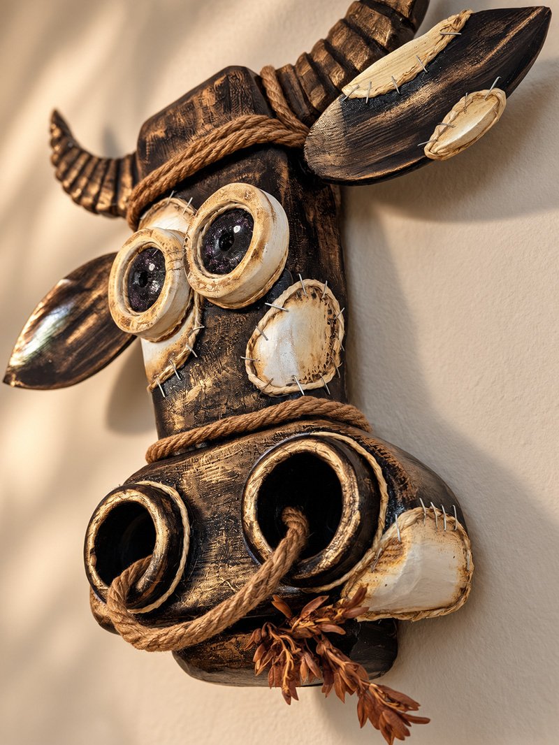 Don Mateo – Handgemaakte houten wandsculptuur met karakter