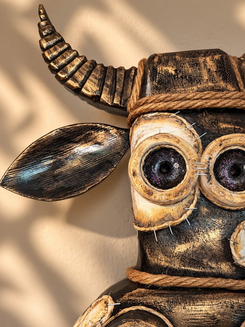 Don Mateo – Handgemaakte houten wandsculptuur met karakter