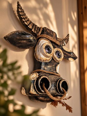 Don Mateo – Handgemaakte houten wandsculptuur met karakter