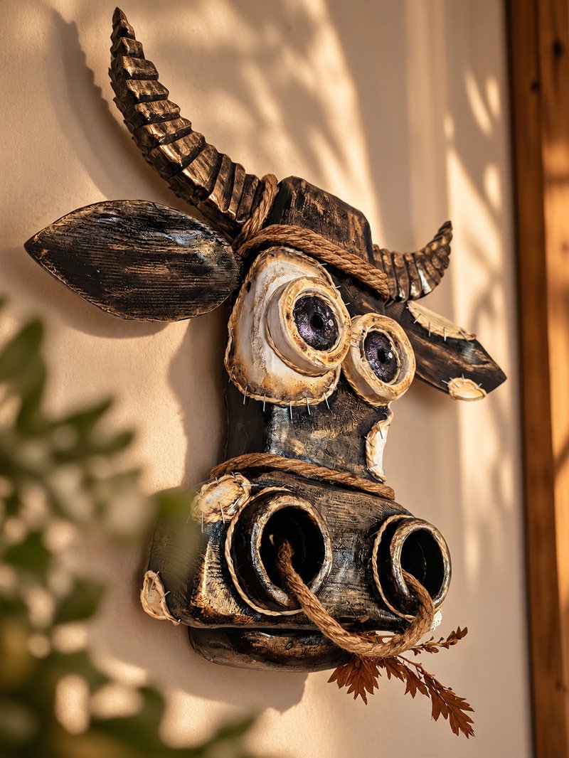 Don Mateo – Handgemaakte houten wandsculptuur met karakter